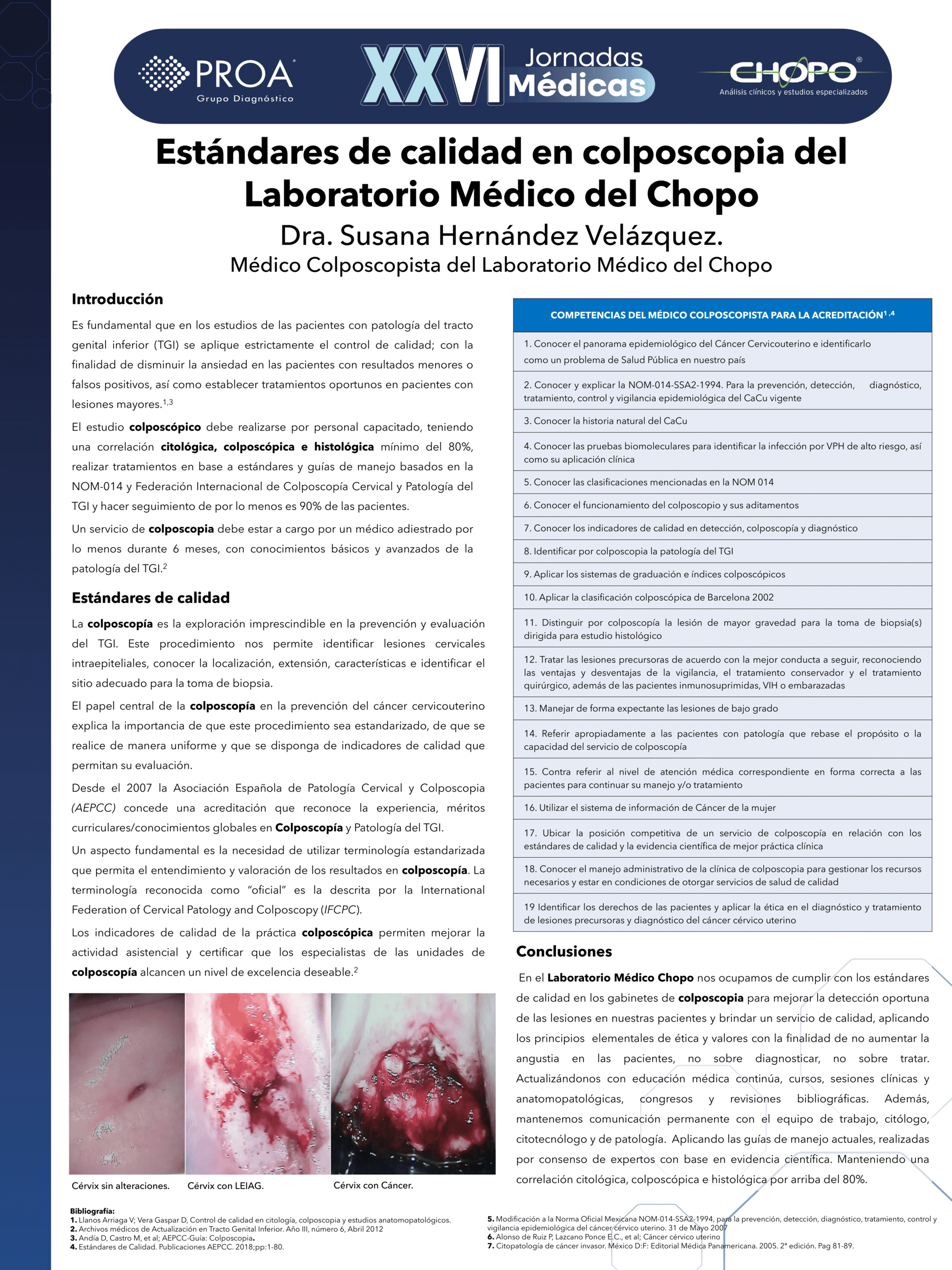 Estándares de calidad en colposcopia del Laboratorio Médico del Chopo